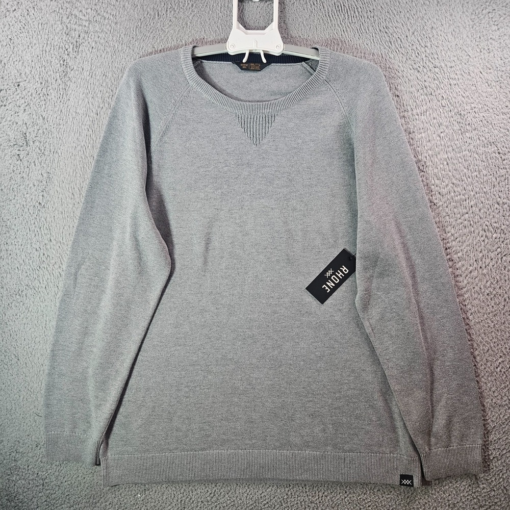 $118 NEW Rhone Sweater Men XXL‎ Dubliner Crewneck Gray Heather